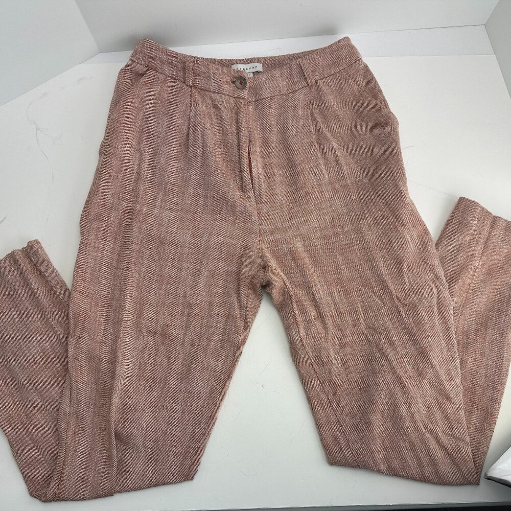 Topshop WOMEN TROUSERS Pink Corduroy Size 6 Pants Top Shop - Picture 4 of 8